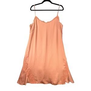 NWT Banana Republic Slip Dress SIZE 14 WOMENS Lacey Sexy Dusty Rose Pink Knee